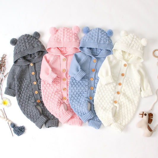 Snuggle Knit Hooded Romper